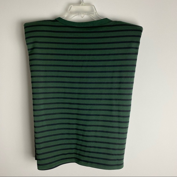 New Endless Rose Striped Green and Black Shoulder Padded Top M - Picture 12 of 12